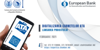 Camera de Comerț și Industrie a Republicii Moldova cu suportul BERD lansează un proiect  nou pentru digitalizarea Carnetelor ATA