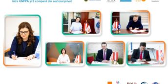 Cinci companii din sectorul privat au semnat un Acord de Cooperare cu UNFPA pentru a promova condiții de muncă prietenoase familiei pentru circa 5 mii de angajați