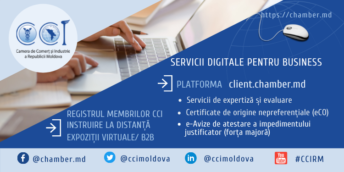 Serviciile digitale ale CCI a RM pentru business- ECONOM ȘI SIMPLU ÎN UTILIZARE