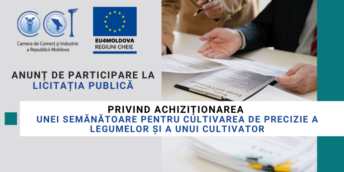 CCI a RM solicită oferte de preț privind achiziționarea unei semănătoare pentru cultivarea de precizie a legumelor și a unui cultivator