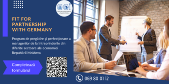 CCI a RM te invită la ”Fit for Partnership with Germany” – Program de susținere a antreprenorilor din Republica Moldova