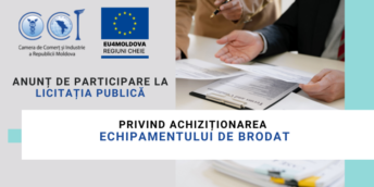 CCI a RM solicită oferte de preț privind achiziționarea echipamentului de brodat