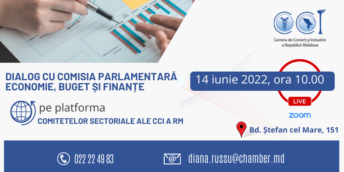 CCI a RM Vă invită la un dialog deschis cu Comisia Parlamentară Economie, Buget și Finanțe