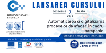 Lansarea cursului de instruire „Automatizarea și digitalizarea proceselor de afaceri în cadrul companiei”