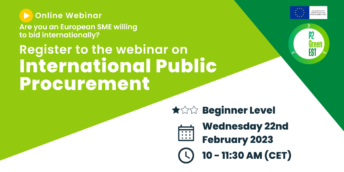 CCI invită antreprenorii să participe la webinar-ul online ”International Public Procurement”