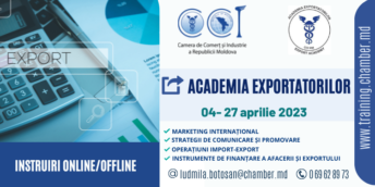 Aplică până pe 28 martie 2023 la Programul de instruire ”Academia Exportatorilor”