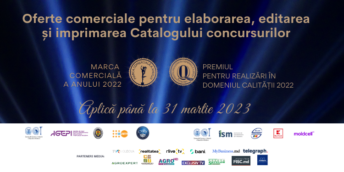 CCI a RM solicită oferte comerciale pentru elaborarea, editarea și imprimarea Catalogului concursurilor “Marca Comercială a Anului” și “Premiul pentru Realizări în Domeniul Calității”