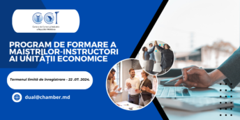 Anunț! Program de formare a maiștrilor-instructori ai unității economice