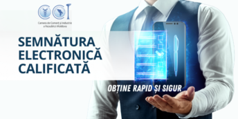 Eliberarea semnăturilor electronice în cadrul filialelor Camerei de comerț și Industrie a Republicii Moldova