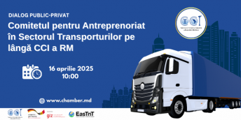 CCI a RM vă invită la dialog public-privat organizat pe platforma Comitetului pentru Antreprenoriat în Sectorul Transporturilor pe lângă CCI a RM